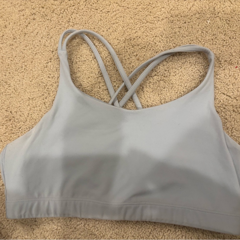 Athleta Girl Light Gray Crossback Sports Bra